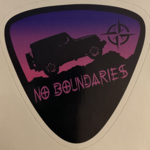 No Boundaries Window Sticker (Night sky)