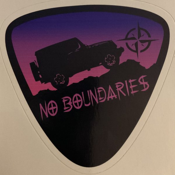 No Boundaries Window Sticker (Night sky)