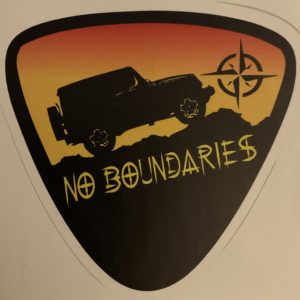 No Boundaries Window Sticker (Sunset)